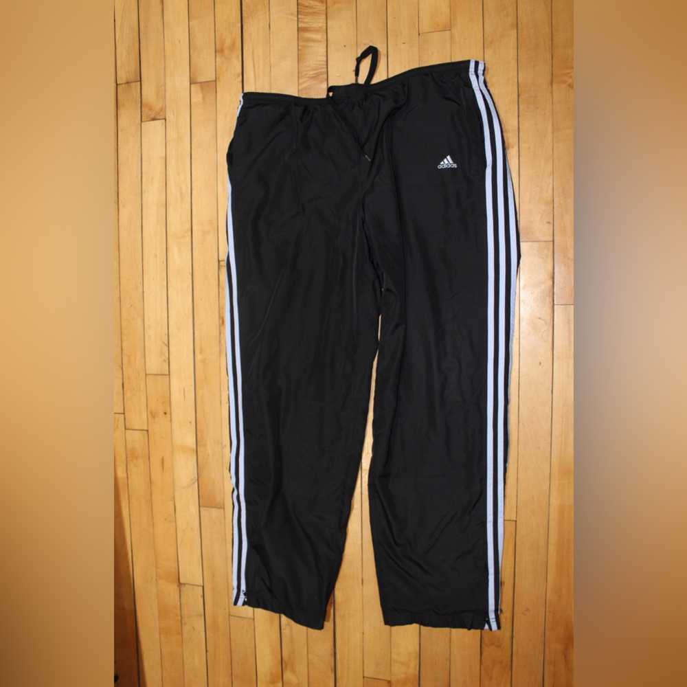 COPY - Adidas Pants Mens XL Black Vintage Windbreaker Nylon Mesh Lined Y2K Warm…